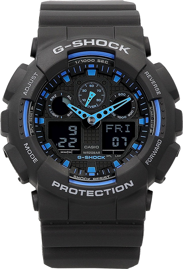 Pánské hodinky - Casio G-Shock GA-100-1A2ER Čierne hodinky