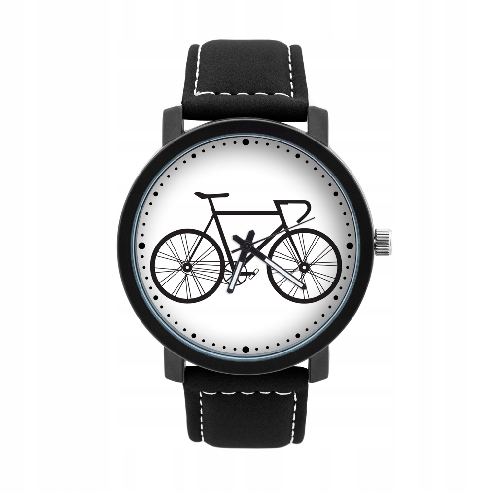 Pánske hodinky s rekreáciou cyklistu pre grafické bicykle