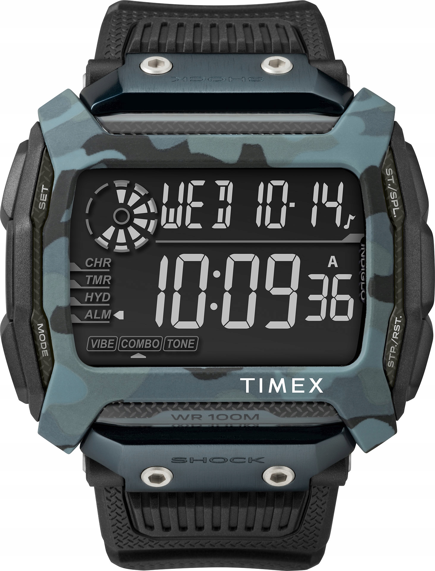 Pánské hodinky - Pánske vodotesné hodinky na šokovom páse Timex