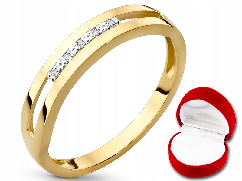 Zlatý prsteň OPENWORK RING ZIRCONIA 585 23