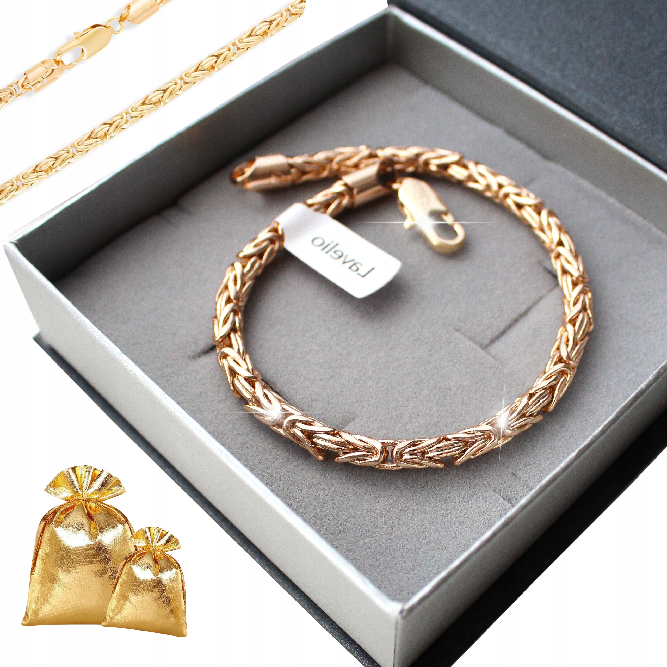 Zlatý náramok Pánska Royal Steel 18K Darček