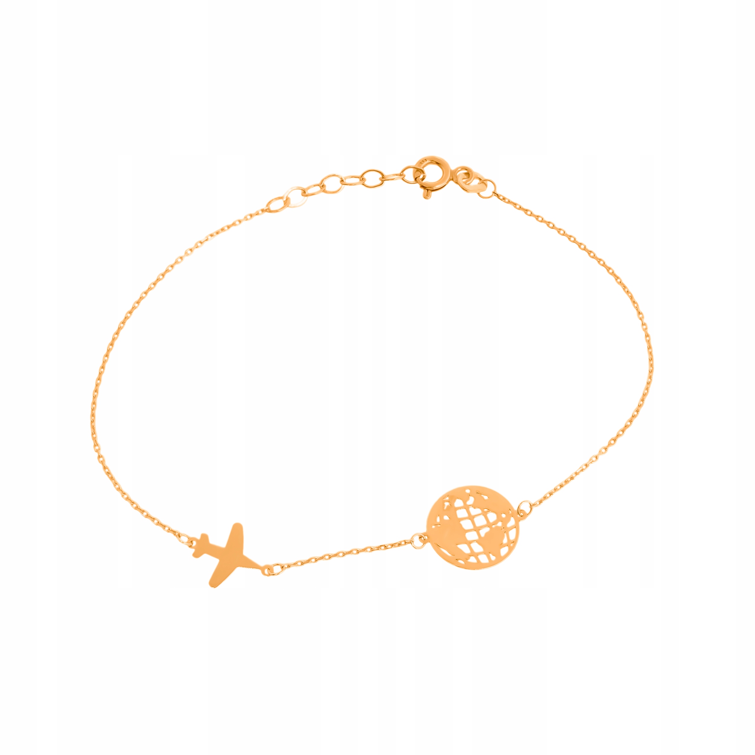 Gold Bracelet PR333 Globe Script