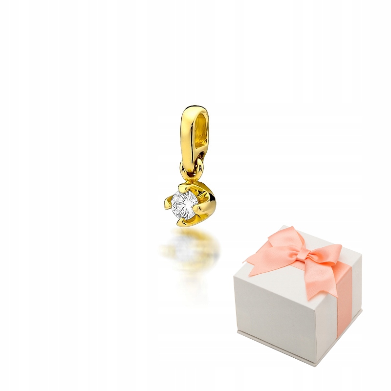 Zlatý prívesok 585 s darčekom Diamond 0,10Ct