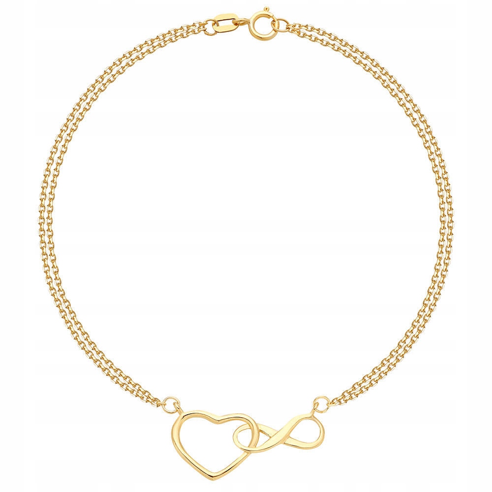 Zlatý náramok 333 Celebrity Heart Infinity