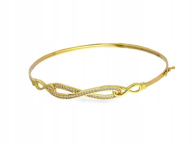 Zlatý náramok 375 Infinity s zirkónmi 3,76g