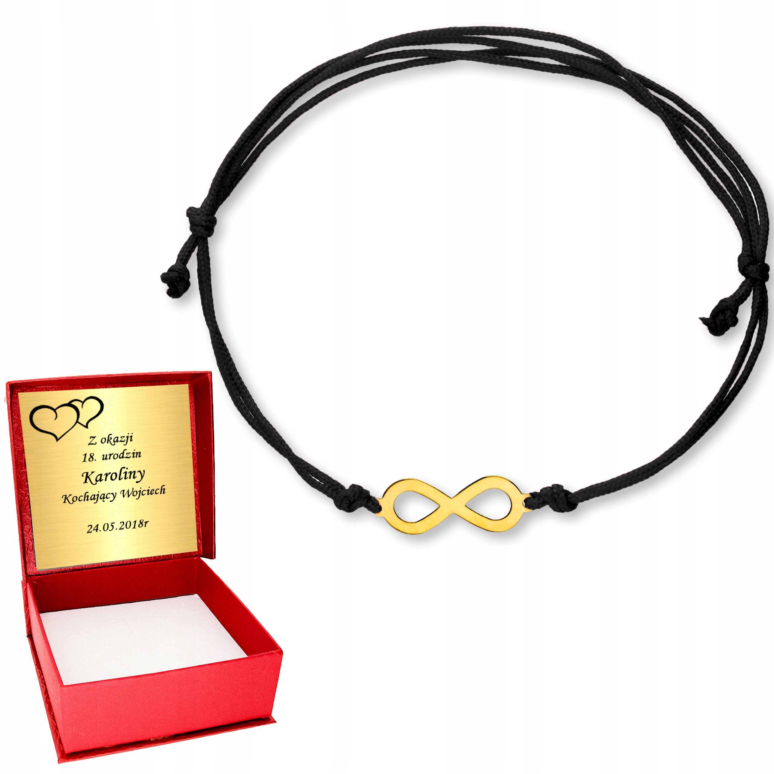 Gold Bracelet Infinity Gravír
