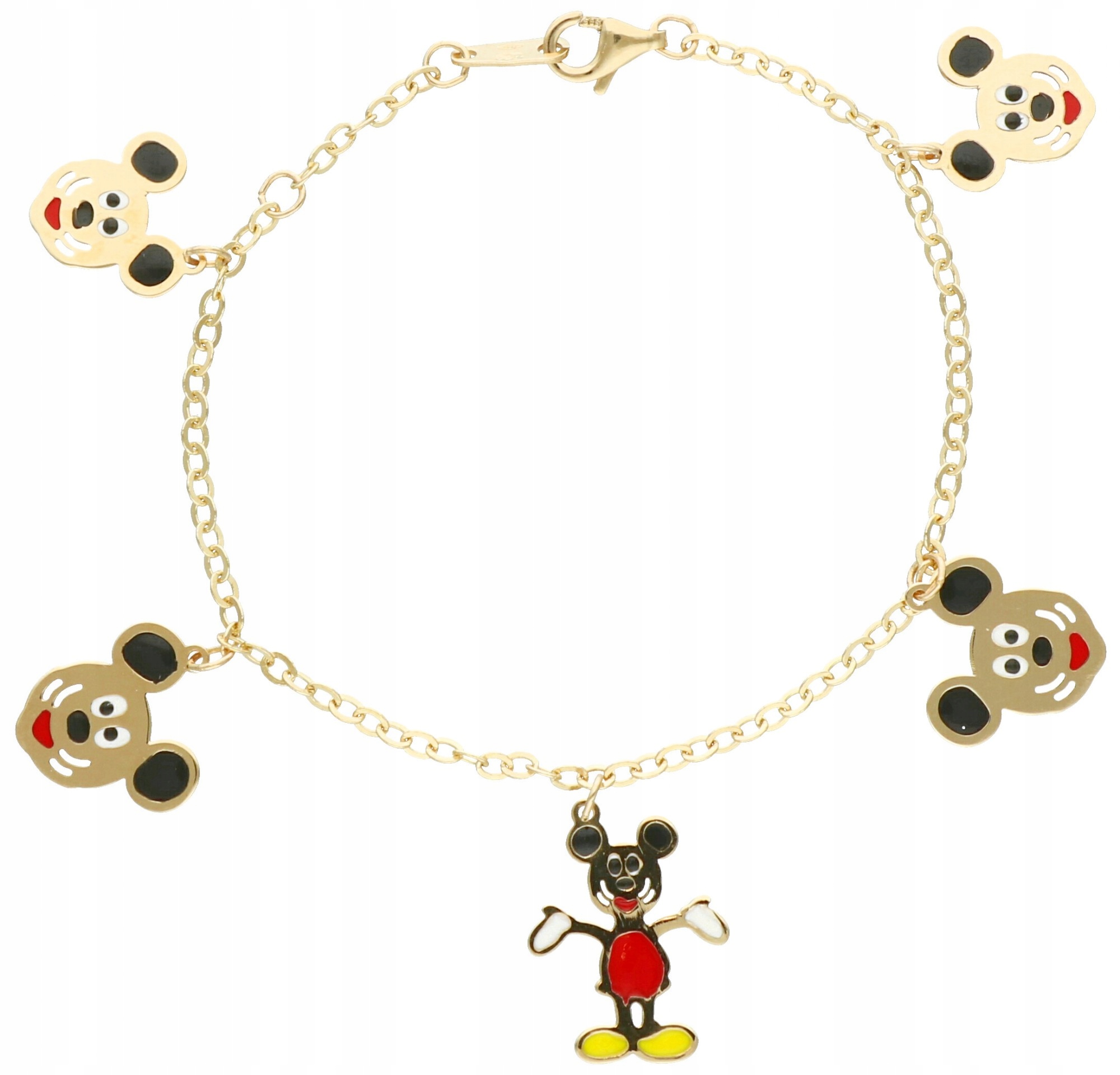 Zlatý náramok s Mickey Mouse pre dievčatá5