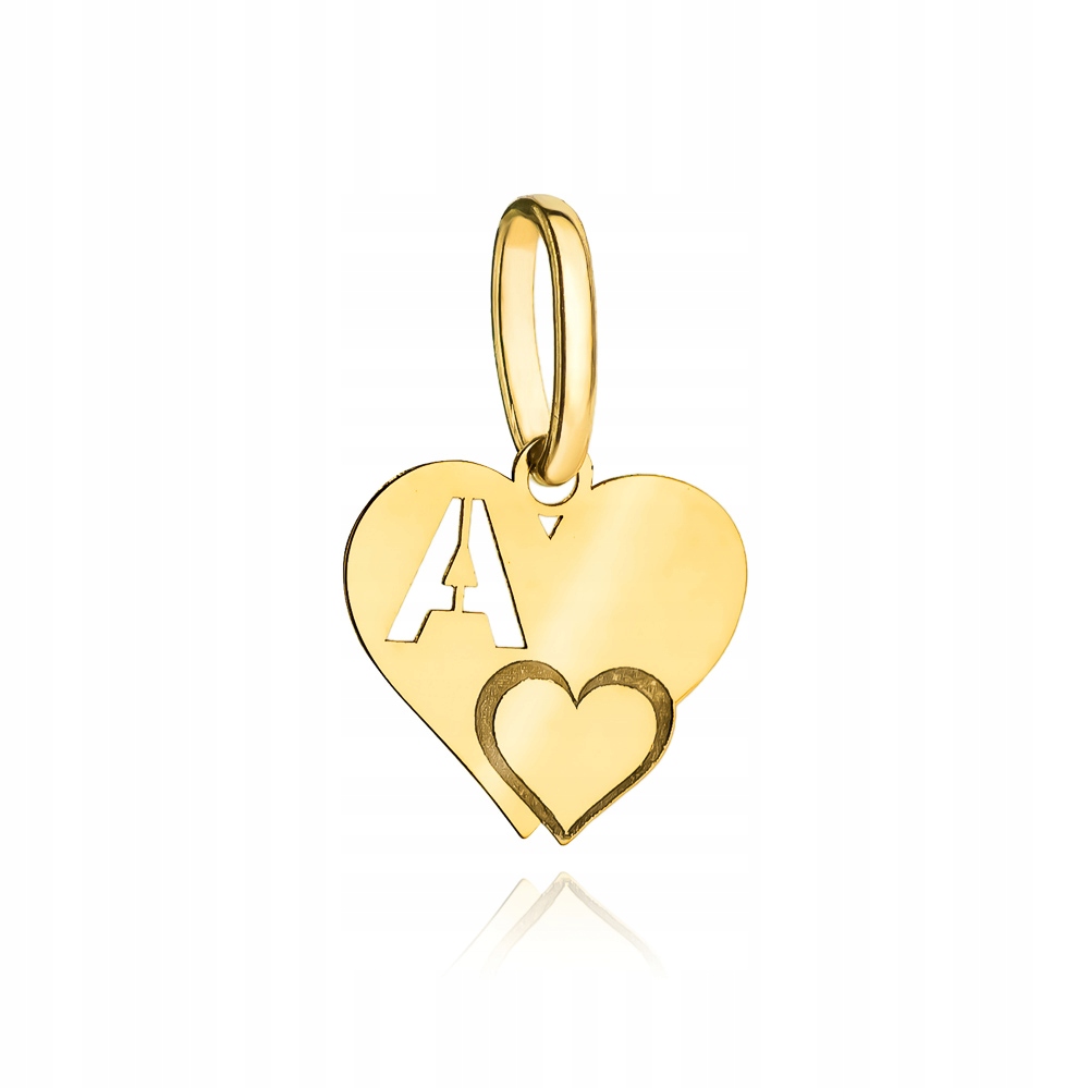 Zlatý prívesok Pendant List and Heart + Gravírovanie