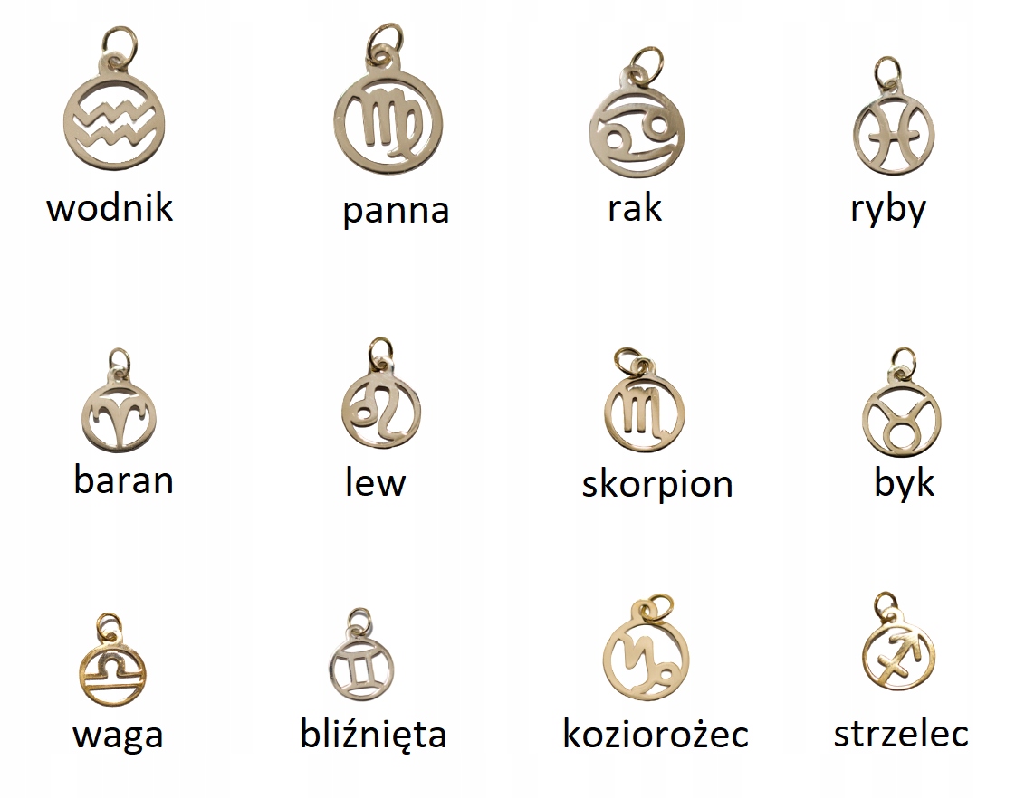 Zlatý prívesok Zodiak znamenie konštelácie 333
