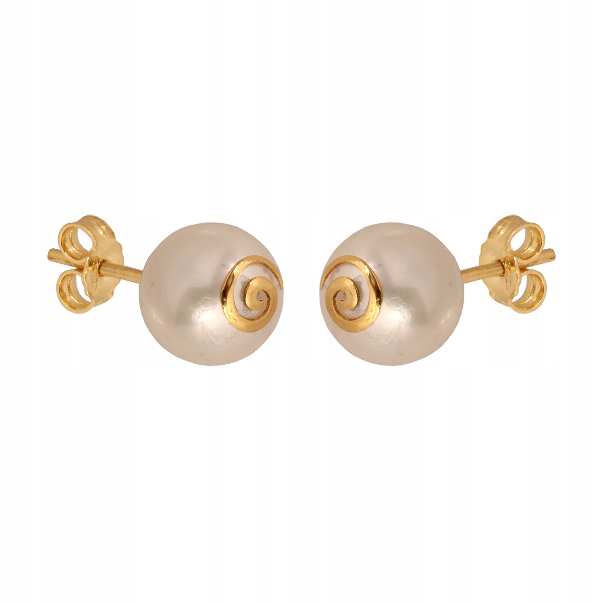 Zlaté náušnice na 585 2,35 g Pearl