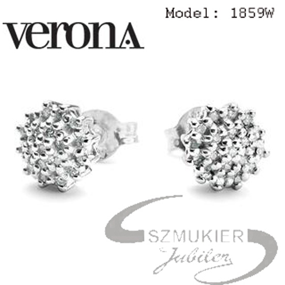 Zlaté náušnice s diamantmi 1859W Test 585 Verona