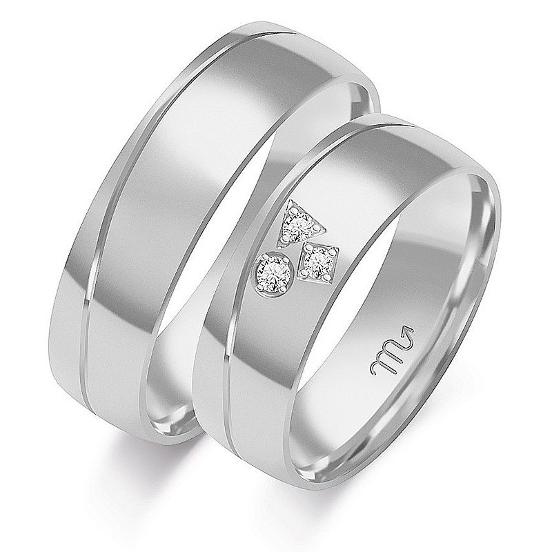 Zlaté svadobné obrúčky DIAMONDS PREMIUM MODEL OE-276B