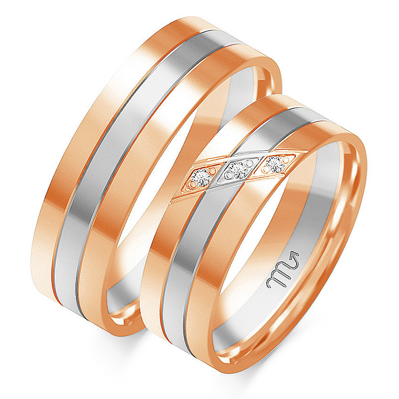Zlaté snubné prstene DIAMONDS PREMIUM MODEL OE-27CB