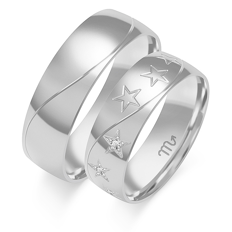 Zlaté svadobné obrúčky DIAMONDS PREMIUM MODEL OE-294B