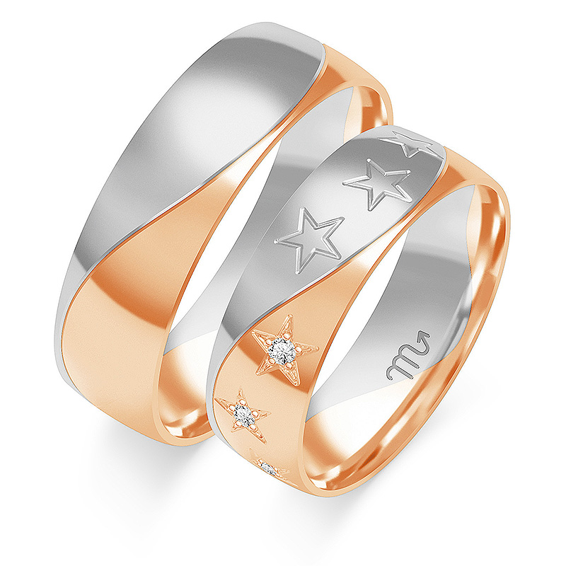 Zlaté snubné prstene DIAMONDS PREMIUM MODEL OE-294CB