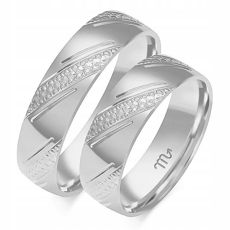 Zlaté svadobné obrúčky O-255 5,5mm zdobené 585
