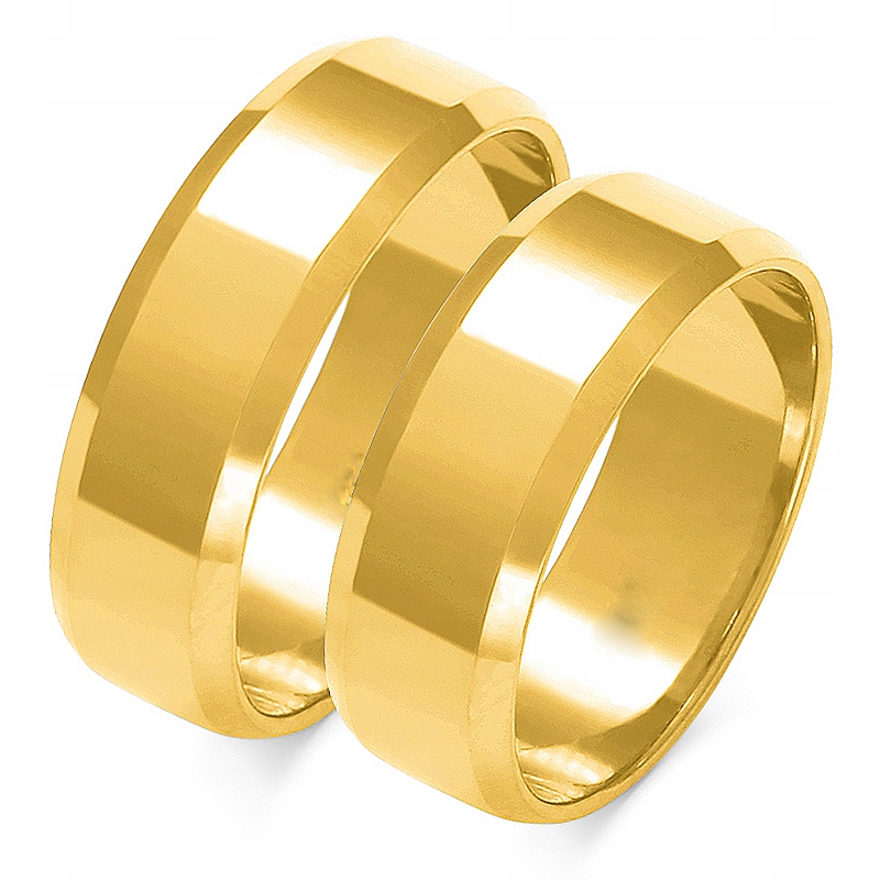 Zlaté lichobežné snubné prstene vo vzorke 333! 7,0 mm