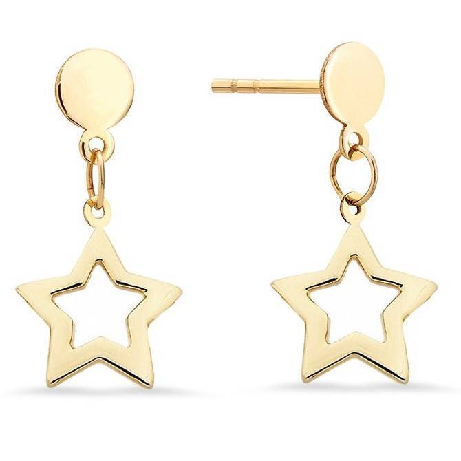 Zlaté náušnice 333 Celebrity Star