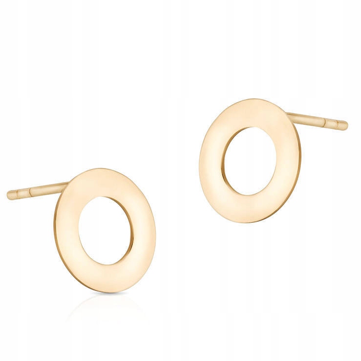 Zlaté náušnice 585 Celebrity Ring okolo 8 mm