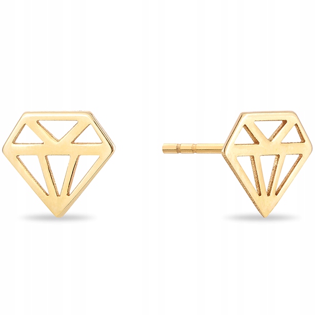 Zlaté náušnice hviezd 585 Celebrity Diamond 6 mm