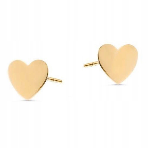 Zlaté náušnice hviezd 585 Celebrity Heart 5 mm