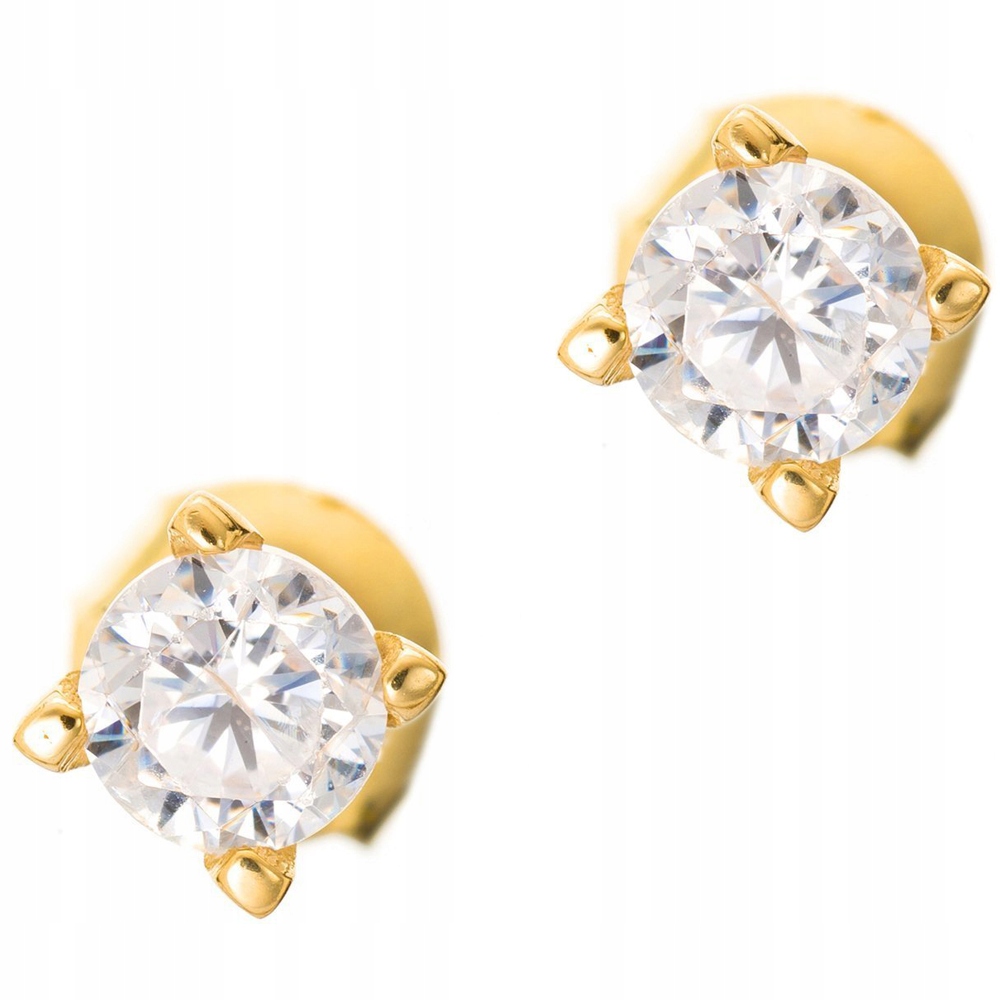 Zlaté náušnice PR. 585 Classic Stick Zircon