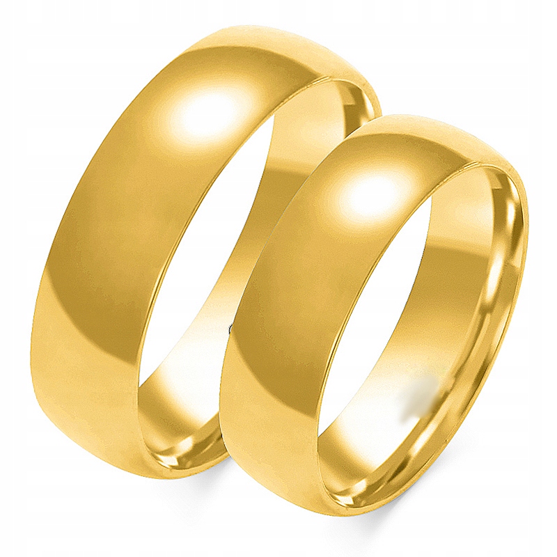 Okrúhle zlaté snubné prstene ZA SKÚŠKU 585! 8,0 mm