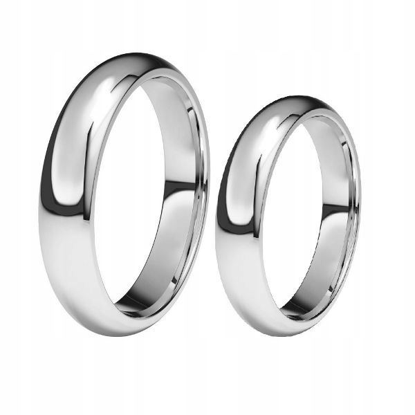 Zlaté snubné prstene, pr. 585; 4 mm; výška 1 mm