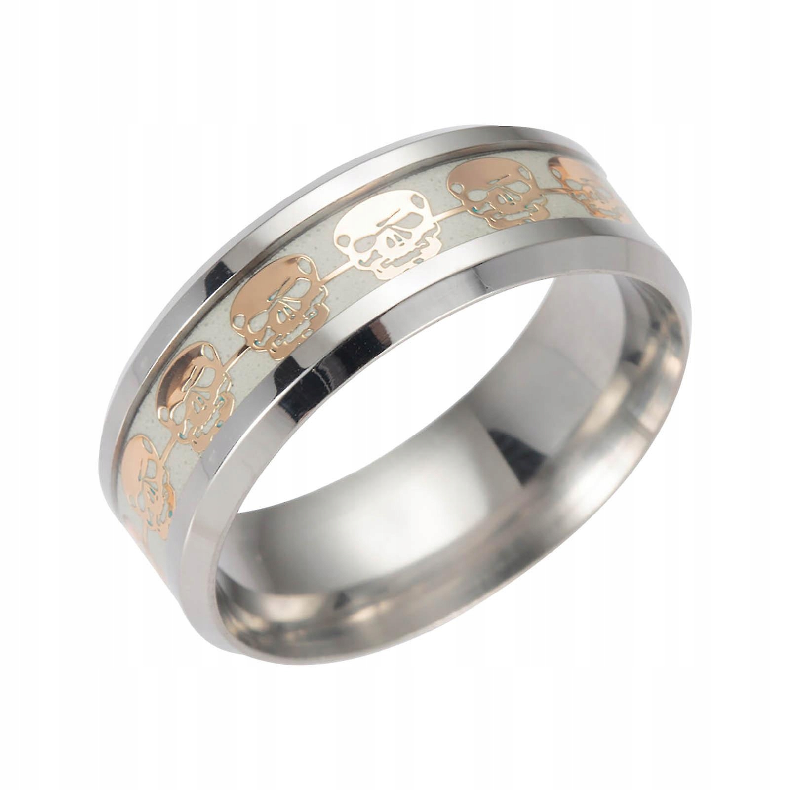 Gold-Halloween Luminous Ring lebka prsteň CLA