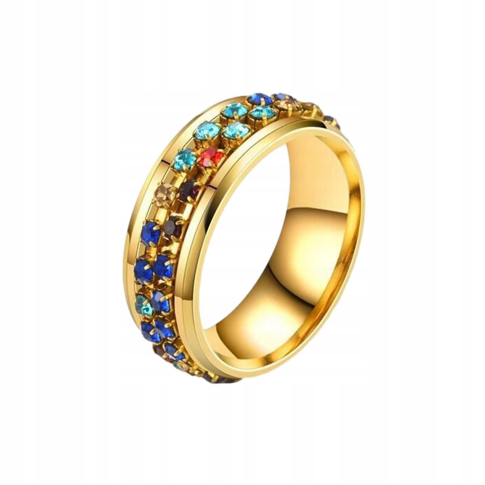Gold-Pierce Rotary Titanium Diame Ring
