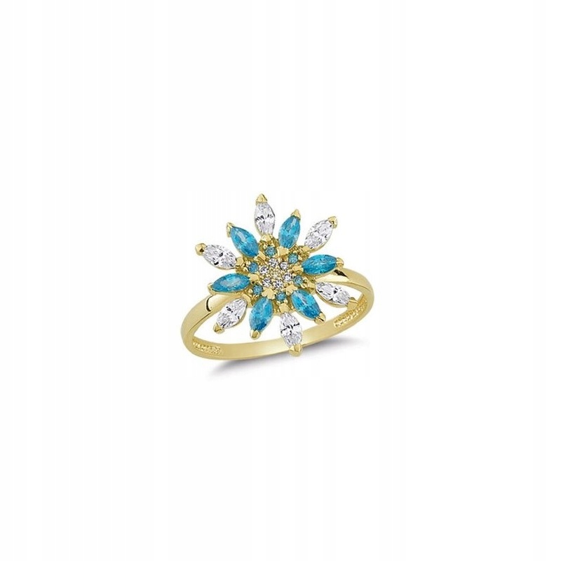 Zlato 14k prsteň Snowflake Gold 585 Circus