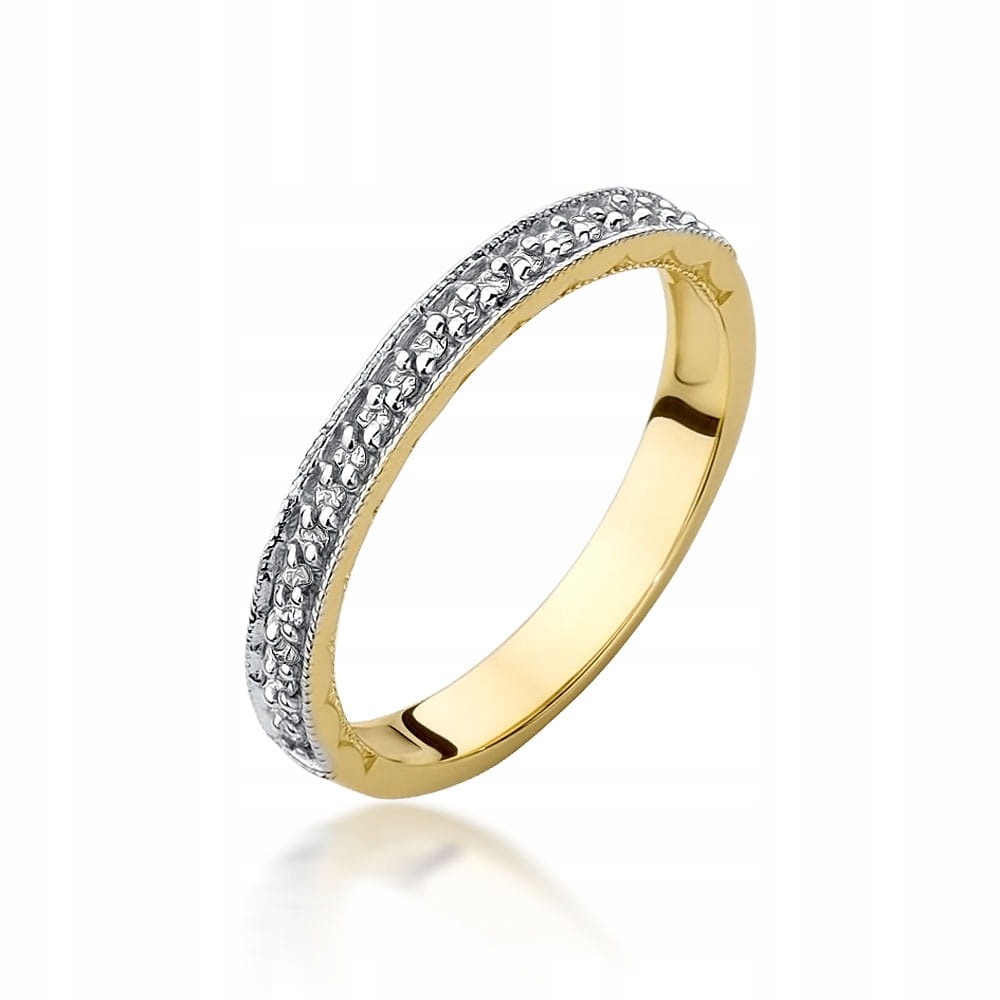 Zlaté elegantné 585 Rings Diamond Gravírovanie