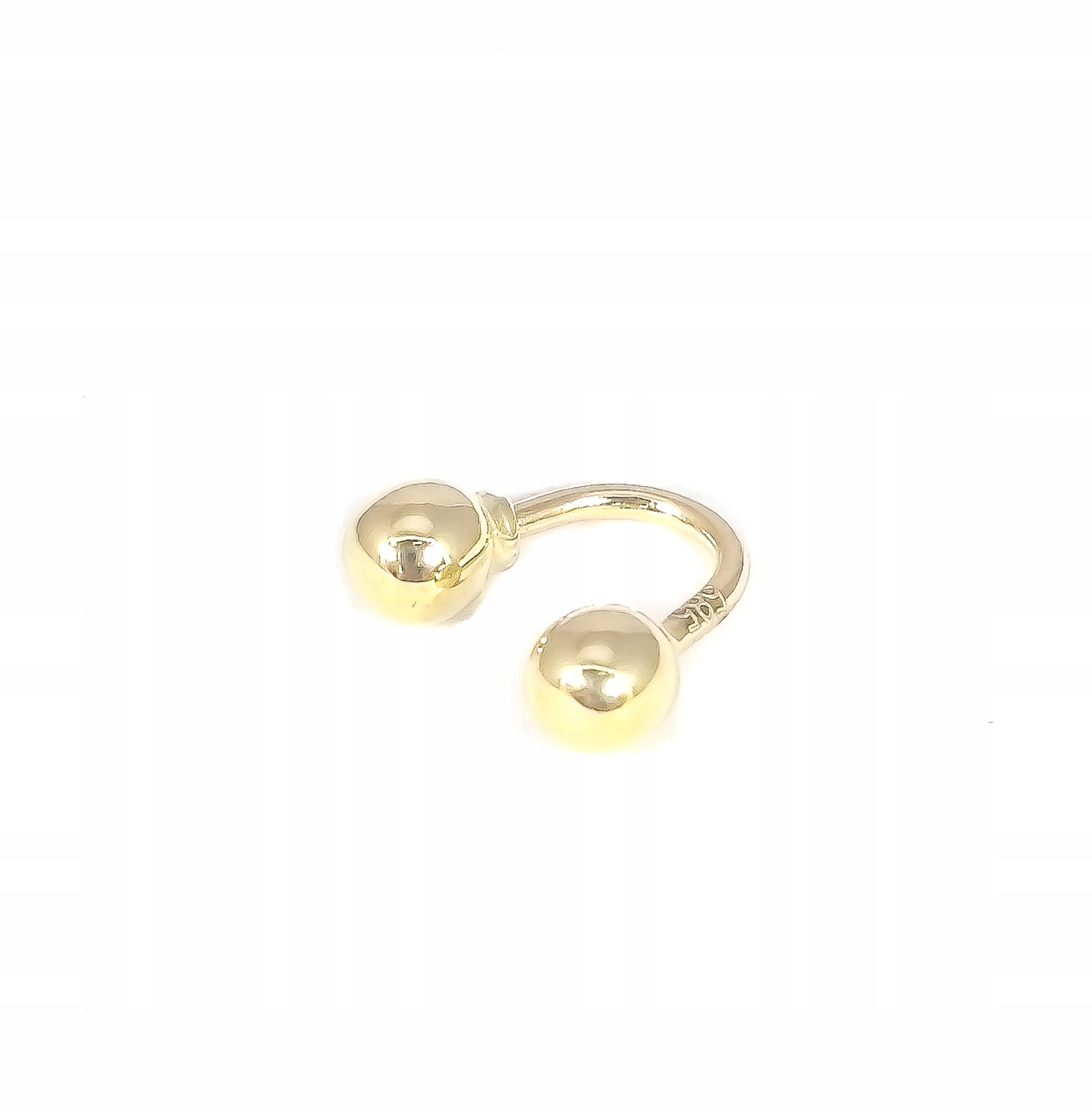 Piercing do podkovy so zlatým nosom, identifikácia KP018
