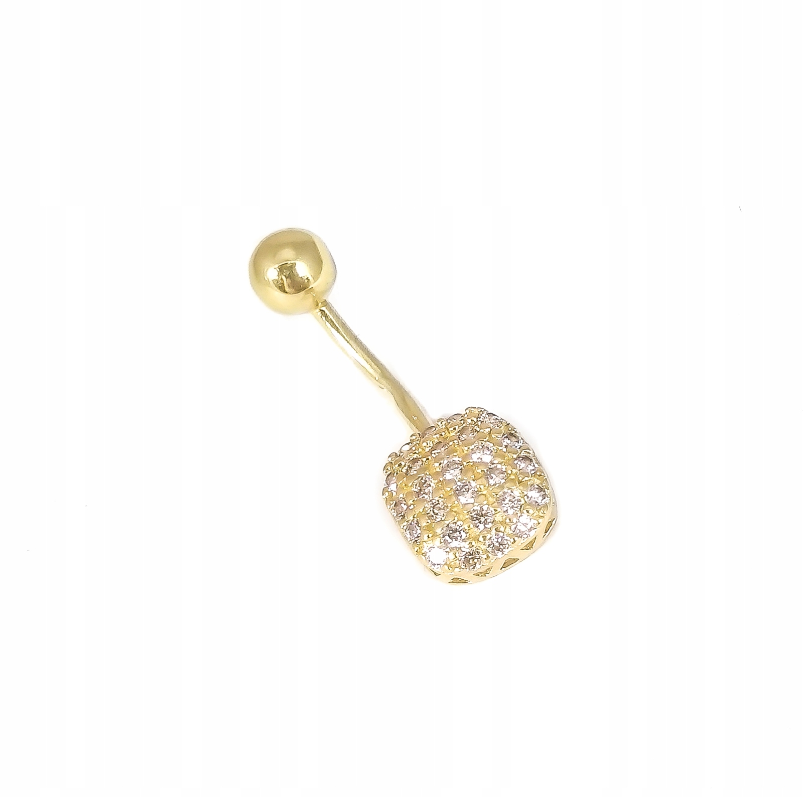 Zlaté náušnice, piercing do bruška, kamienky id KP022