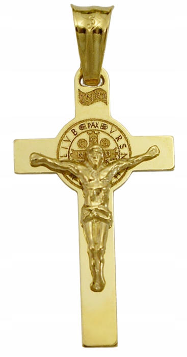 Zlatý kríž St. Benedikt PR 585 + rytie
