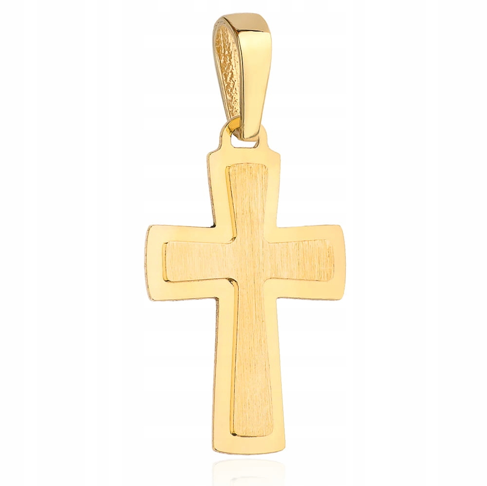 Zlatý kríž s lesklým pr. 585