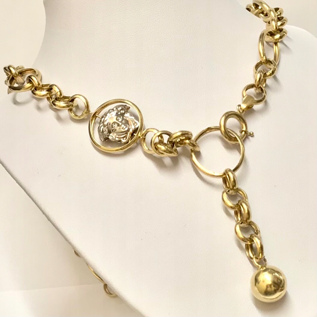 Golden Men's Chain 14k Úžasné Versace 60 cm