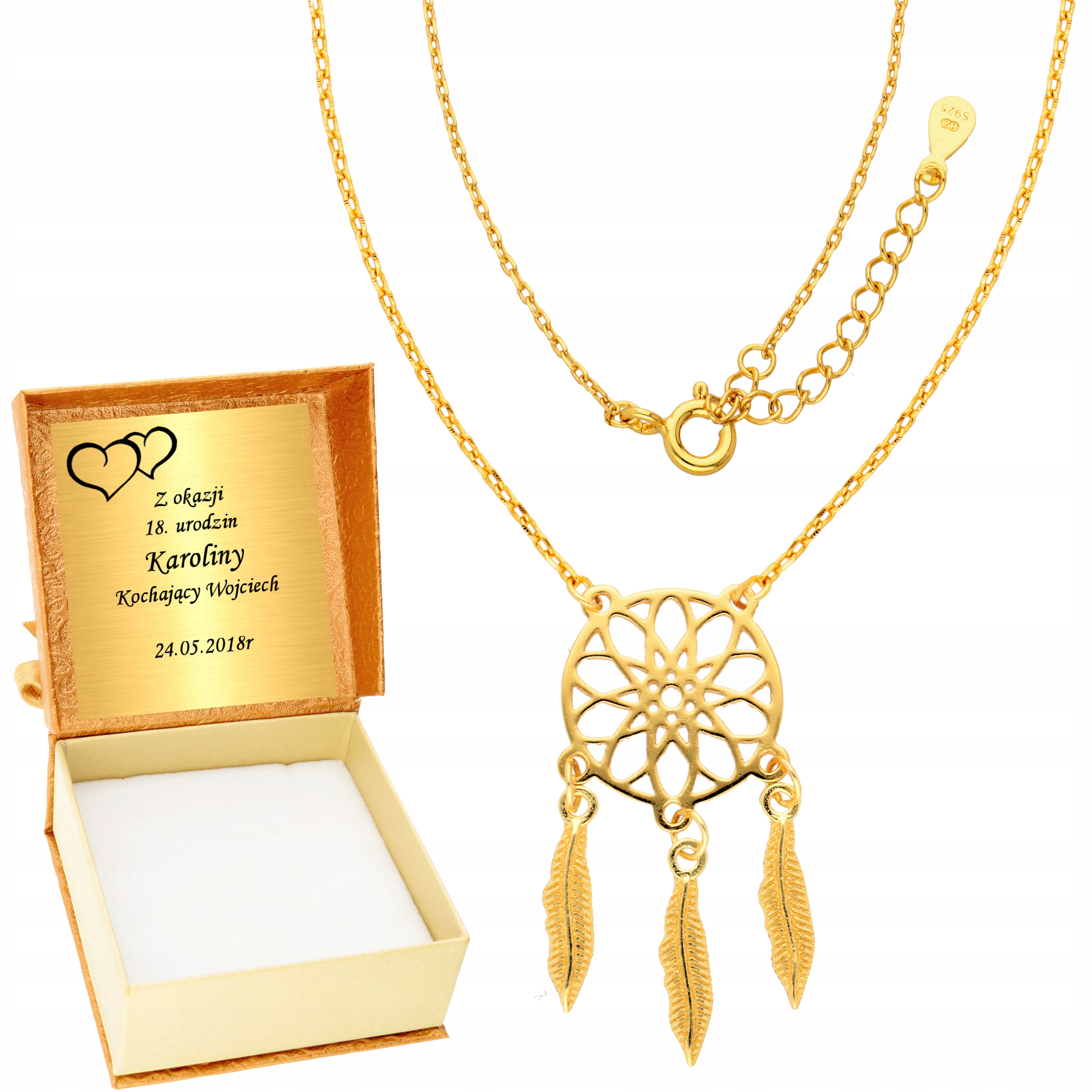 Zlatý reťazec 925 Celebrity Dream Catcher Graver