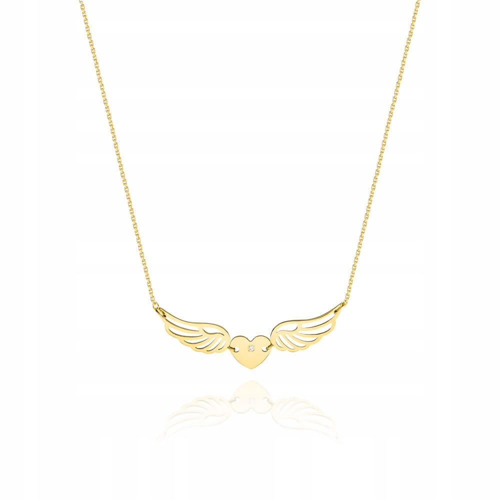 Zlatý náhrdelník Celebrity Heart Wing Diamond