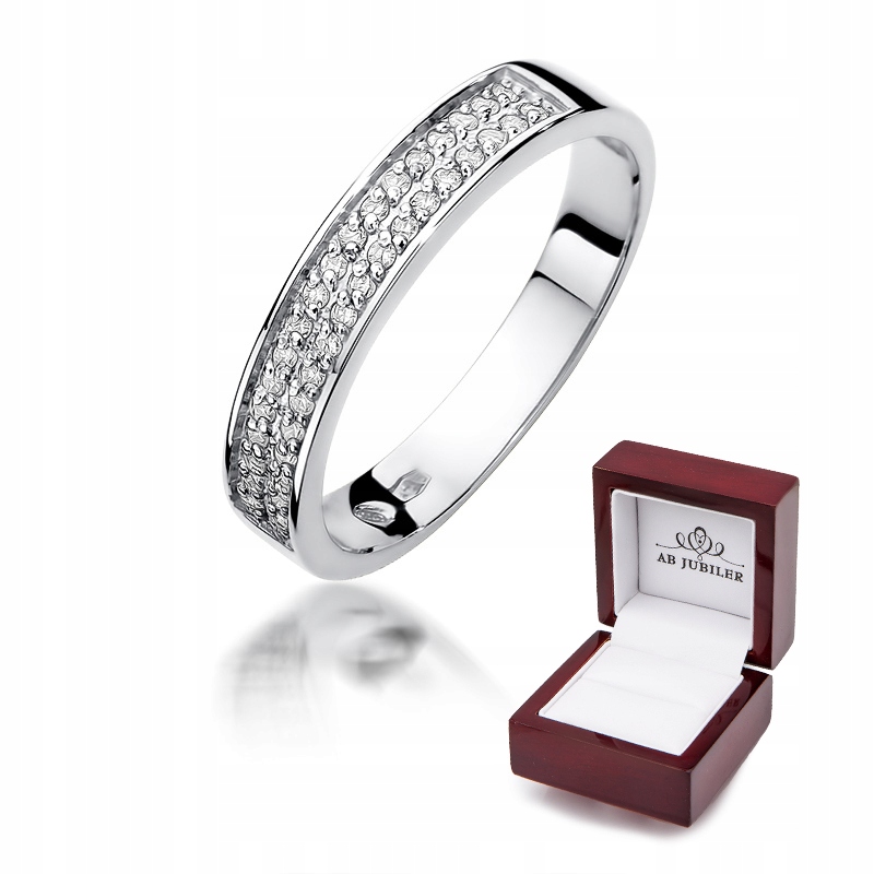 Zlatý diamantový prsteň 0,18 ct W-410