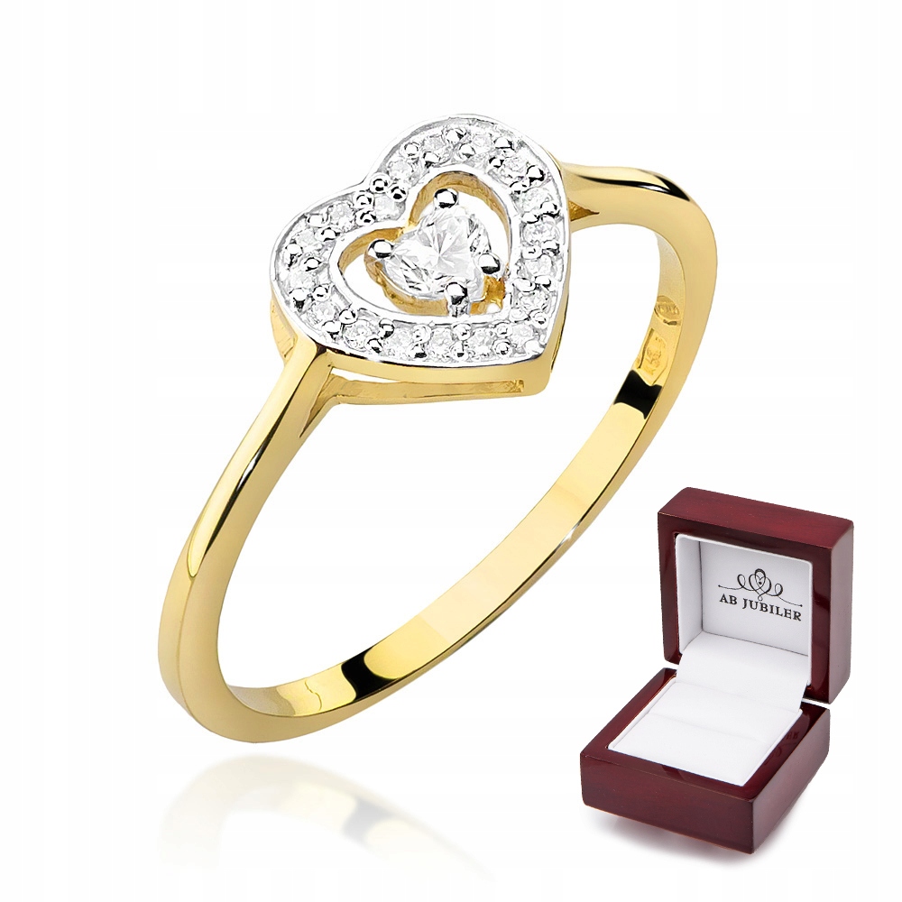 Zlatý diamantový prsteň 0,19 ct W-442