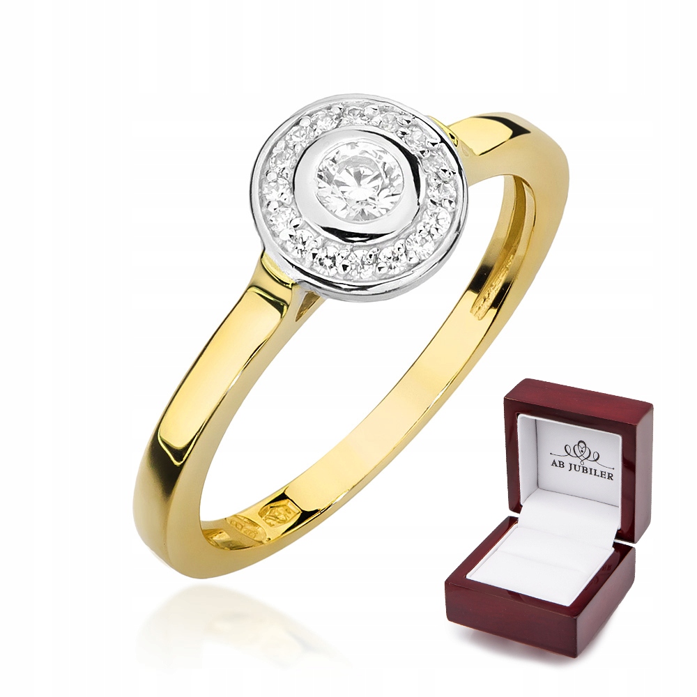 Zlatý diamantový prsteň 0,20 ct W-460