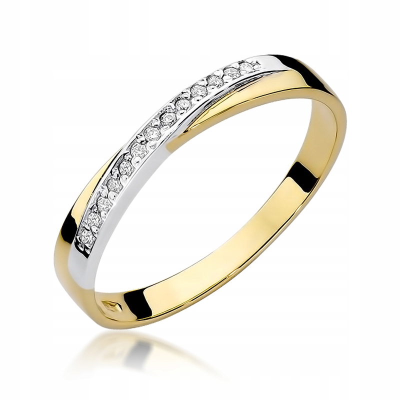 Zlatý prsteň, svadobný prsteň, W-305, diamanty 585