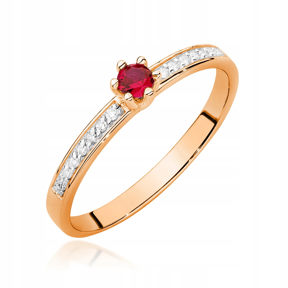 Zlatý prsteň Rose pr585 Ruby Brilliants RYCHLO