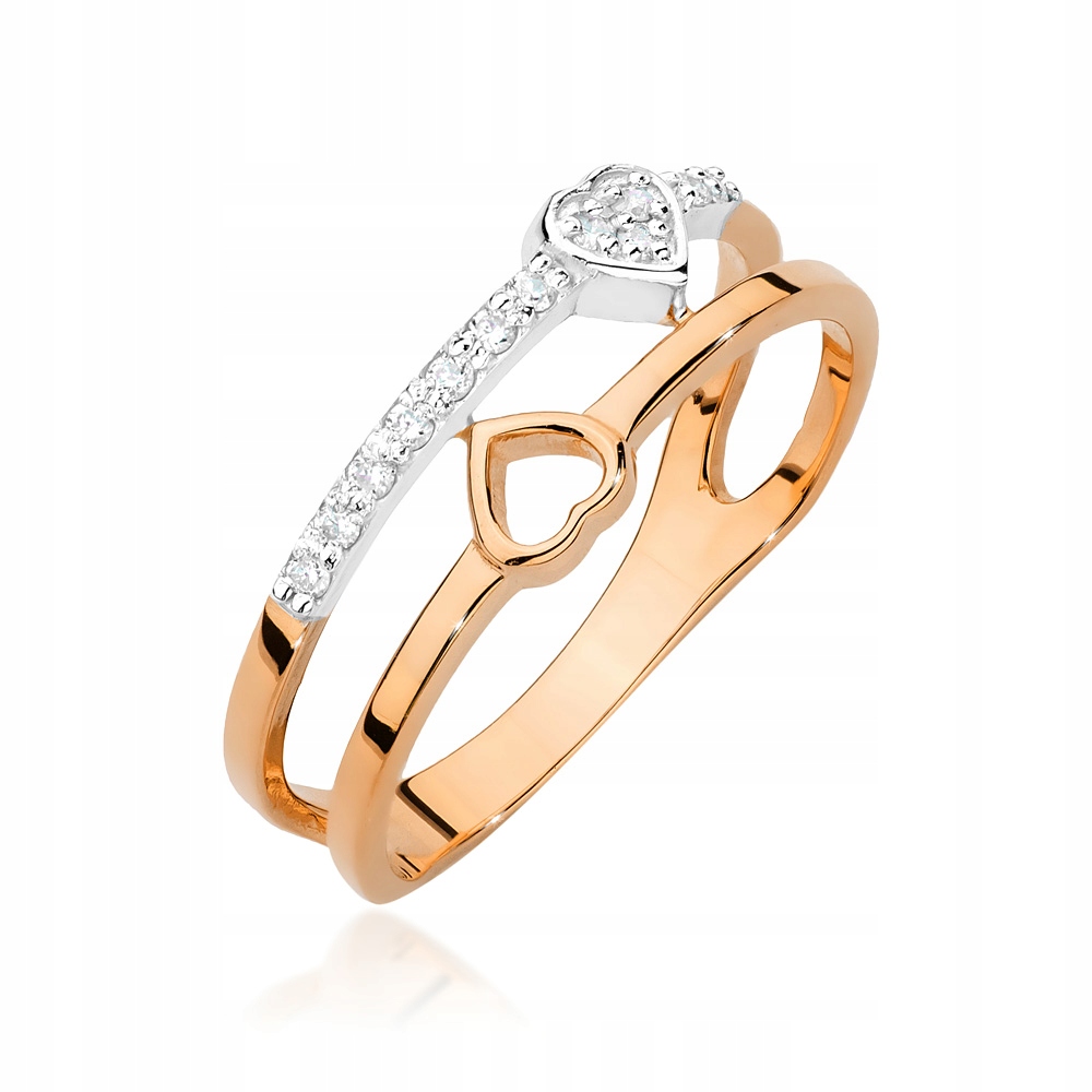 Zlatý prsteň Rose PR585 srdiečko diamantovej gravírovania