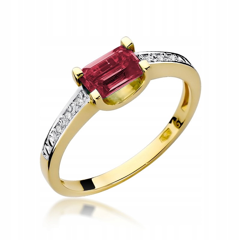 Zlatý prsteň W-105 Ruby Brilliants 585
