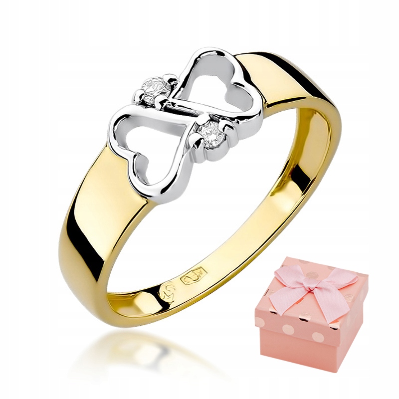 Zlatý prsteň W-286 Diamonds 585