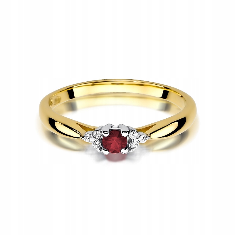 Zlatý prsteň W-428 Ruby Brilliants 585