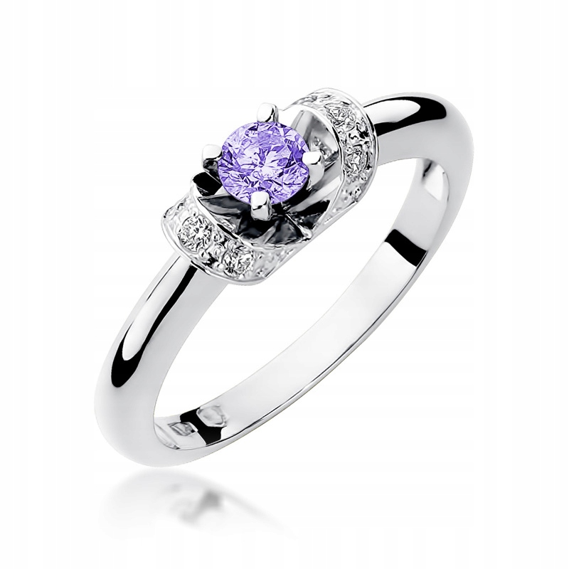 Zlatý prsteň W-43 Tanzanite Diamonds 585