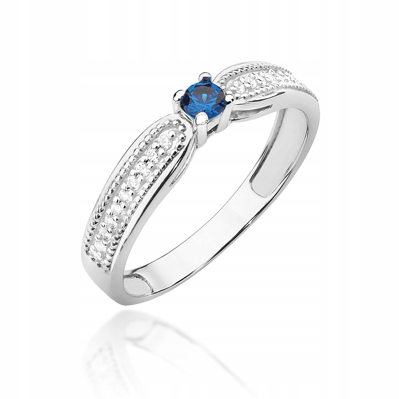 Zlatý prsteň W-449 Sapphire Diamonds 585
